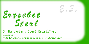 erzsebet sterl business card